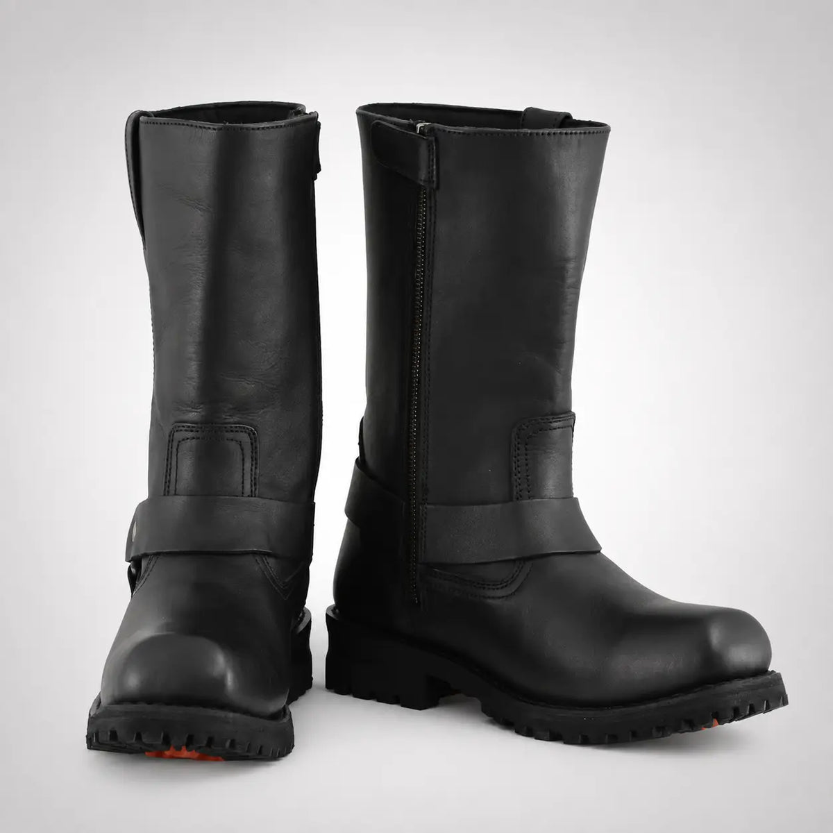 Mens Black Leather Boots - Premium Heritage Biker Style