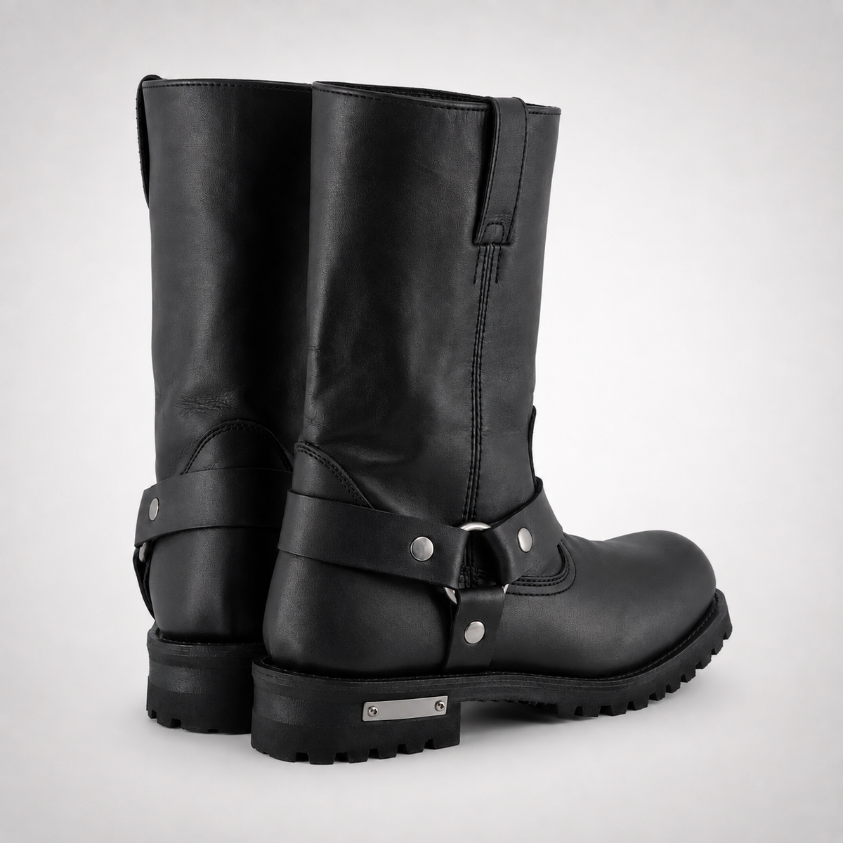 Mens Black Leather Boots - Premium Heritage Biker Style
