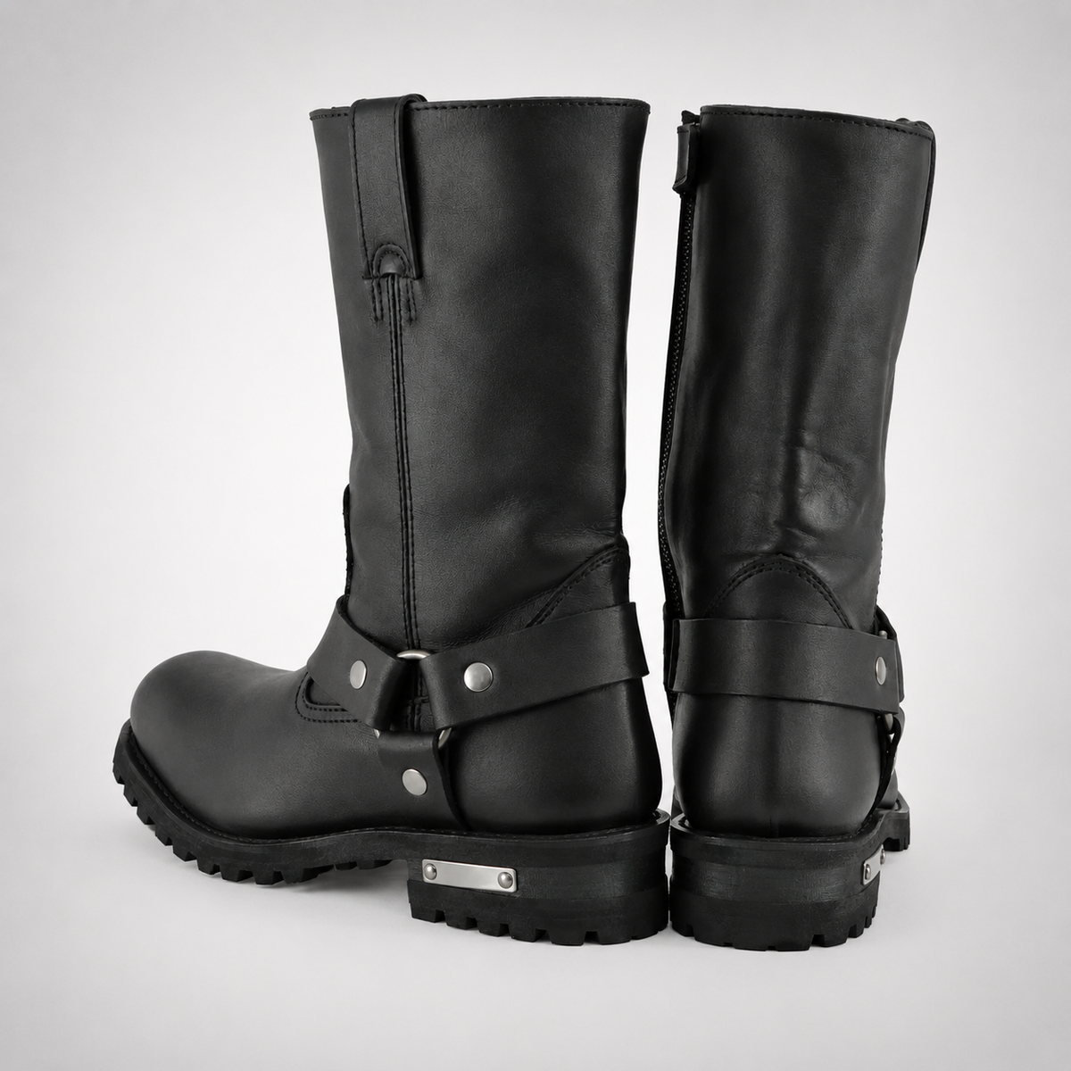 Mens Black Leather Boots - Premium Heritage Biker Style
