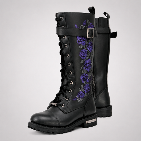 Womens Black Leather Long Boots – Premium Knee-High Style