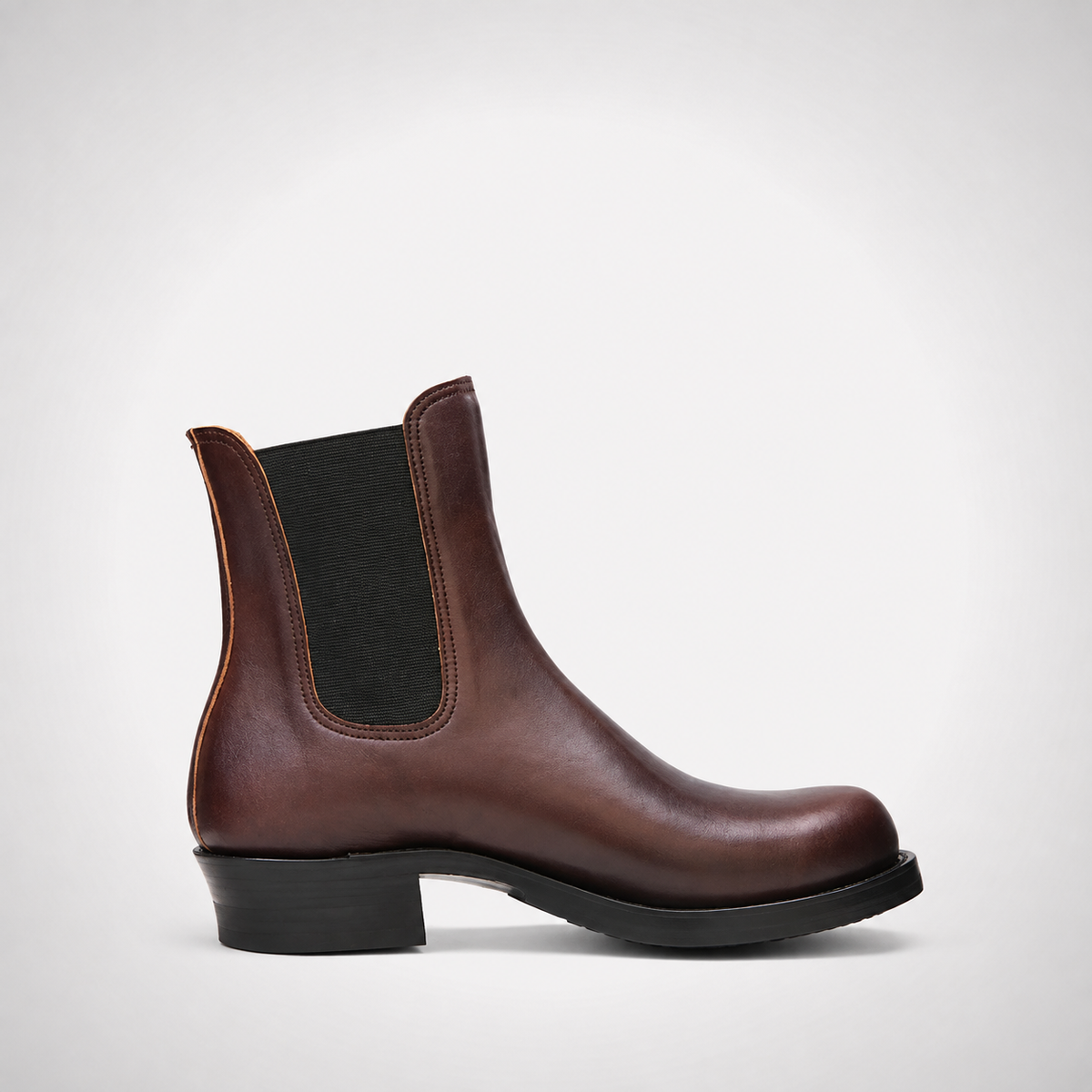 Mens Oxblood Chelsea Boots - Chisel Toe Hobnail Commando Sole