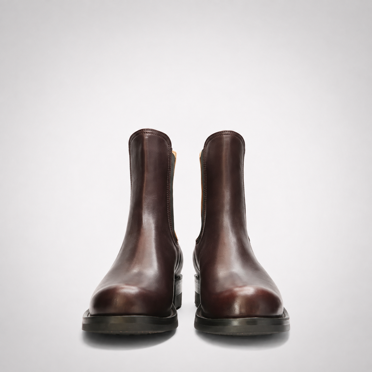Mens Oxblood Chelsea Boots - Chisel Toe Hobnail Commando Sole