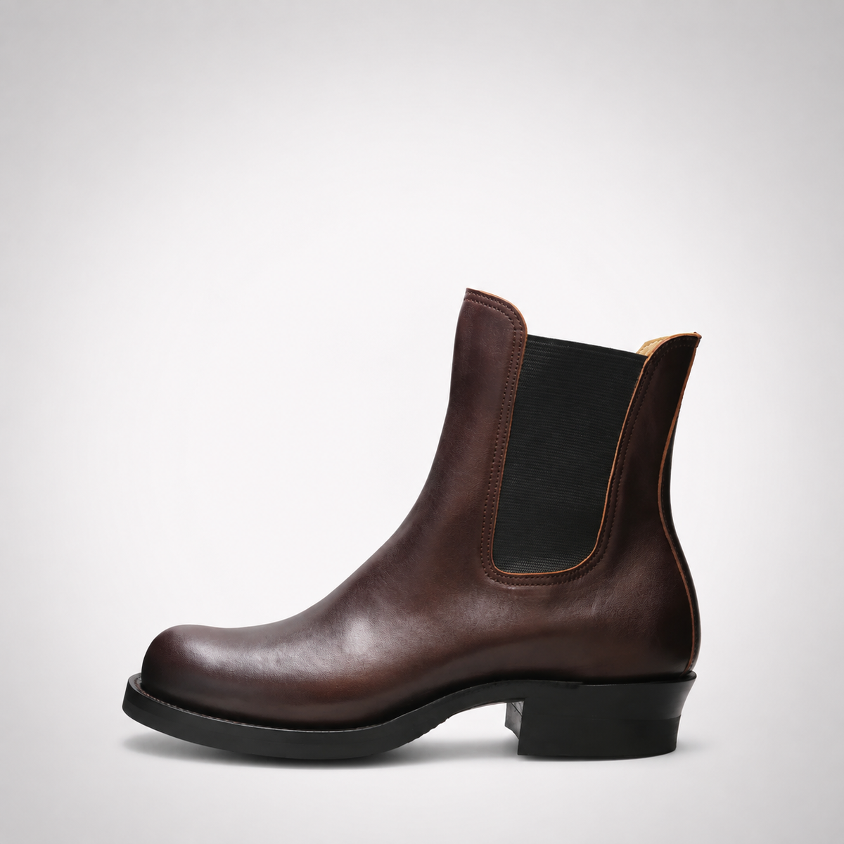 Mens Oxblood Chelsea Boots - Chisel Toe Hobnail Commando Sole