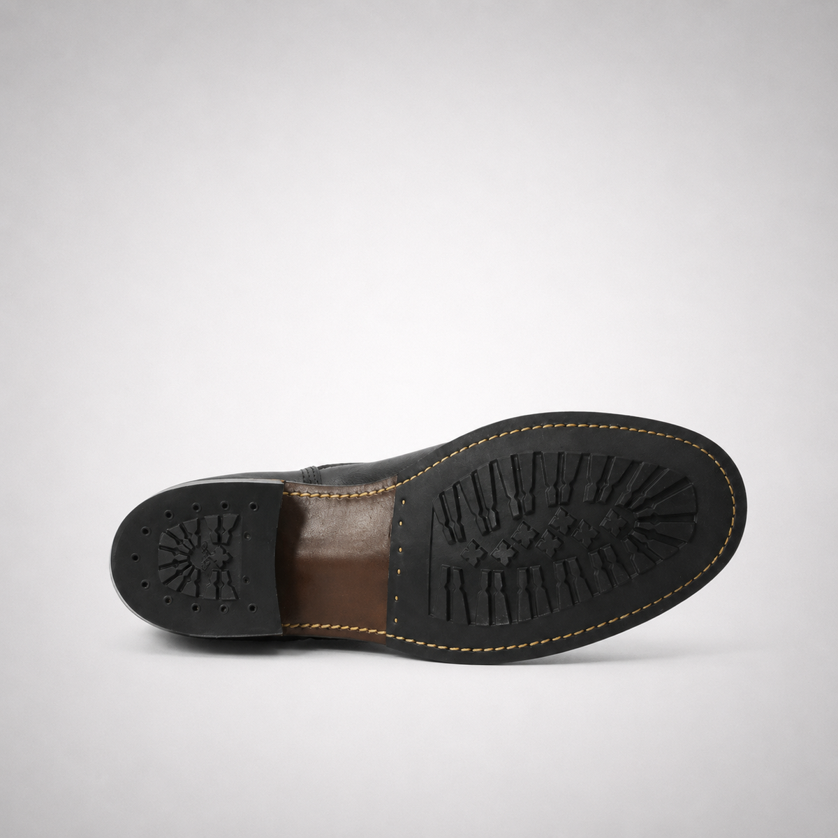 Mens Black Jodhpur Ankle Boots - Gold Buckle Pointed Toe Welt