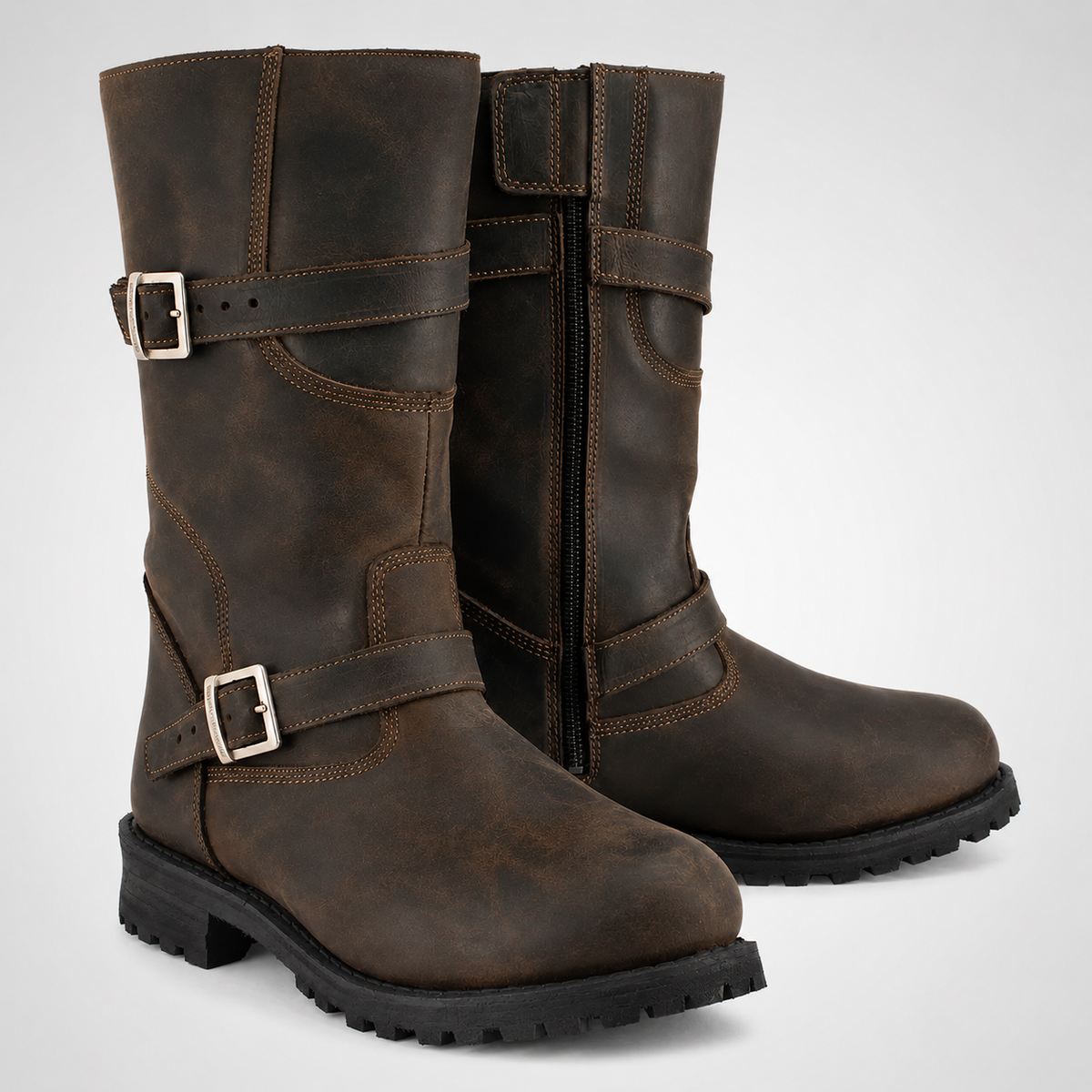 Mens Brown Leather Boots - Classic Heritage Ankle Style